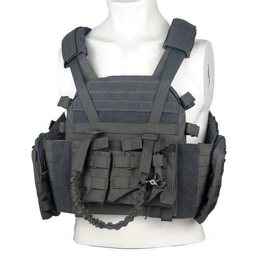 Fully loaded tactical plate carrier- Gray