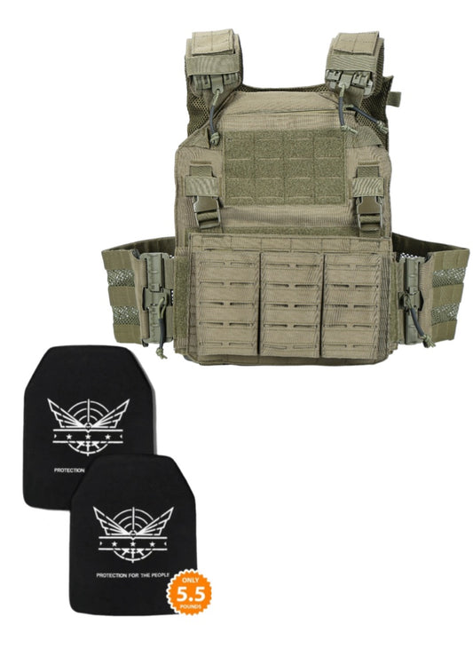 Level IV set with quick release plate carrier