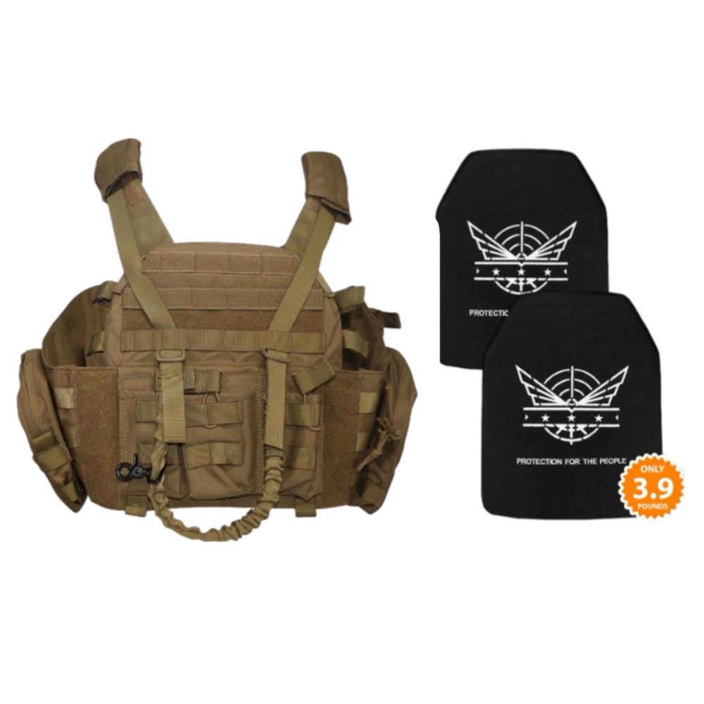 2 Level III+ Silicon Carbide Plates | Coyote Tan