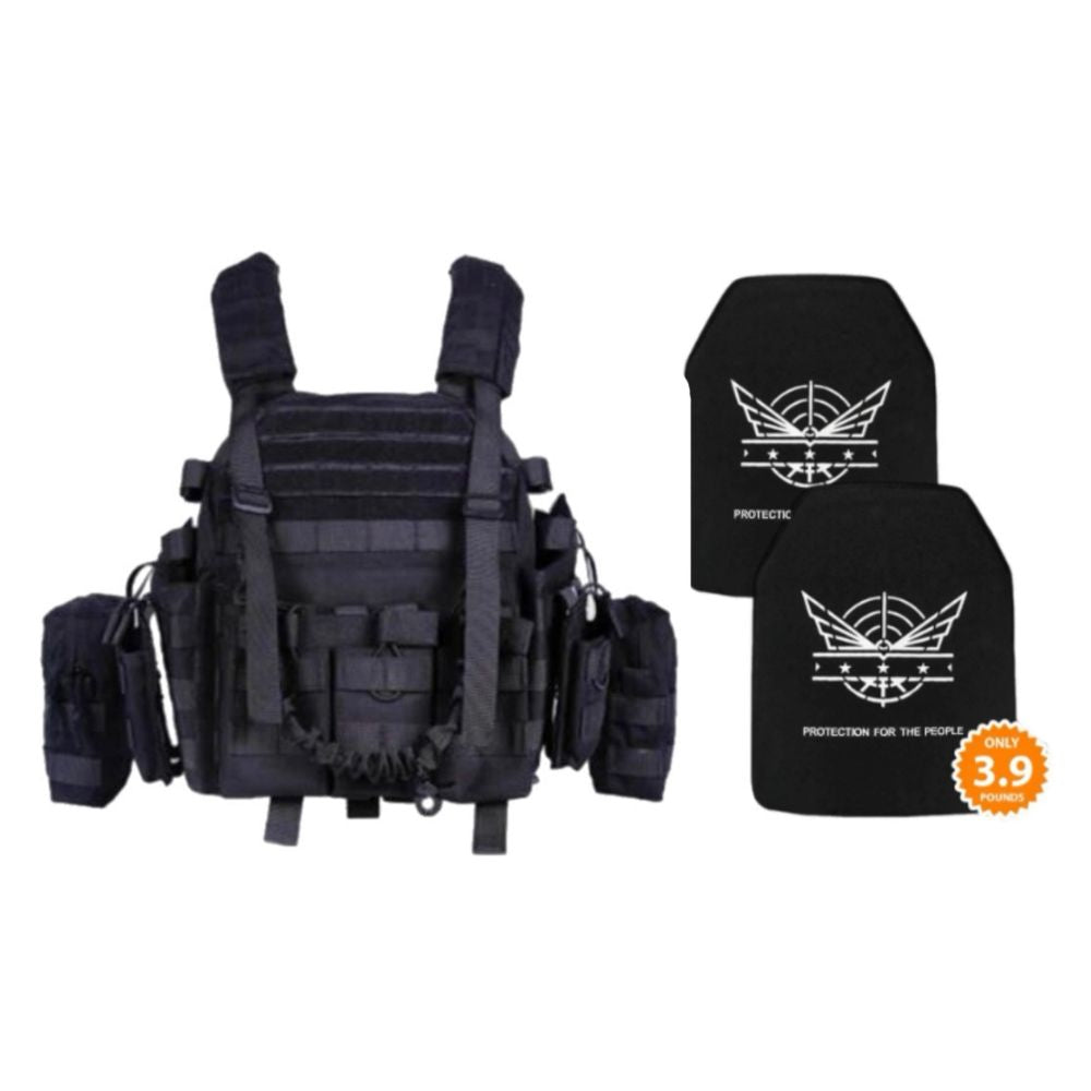 2 Level III+ Silicon Carbide Plates | Black