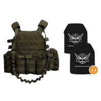 2 Level III+ Silicon Carbide Plates | OD Green