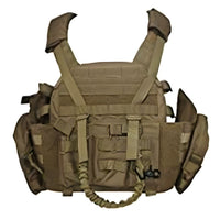 Fully loaded tactical plate carrier Coyote Tan