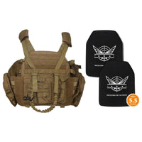 2 Level IV Silicon Carbide Plates | Coyote Tan