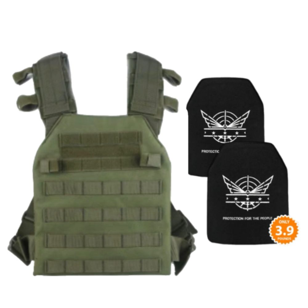 2 Level III+ Silicon Carbide Plates | OD Green