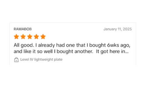 5-star review: lightweight plate | level4armor