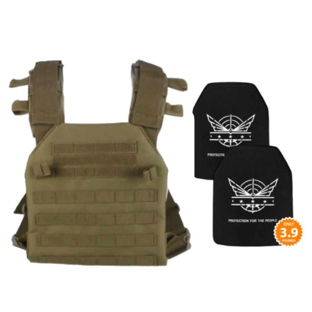 2 Level III+ Silicon Carbide Plates | Coyote Tan