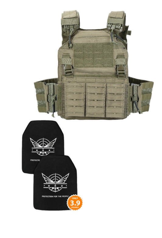 Level III+ set with quick release plate carrier