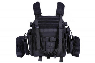 Fully loaded tactical plate carrier OD Green