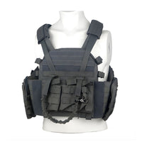 Fully loaded tactical plate carrier in Gray