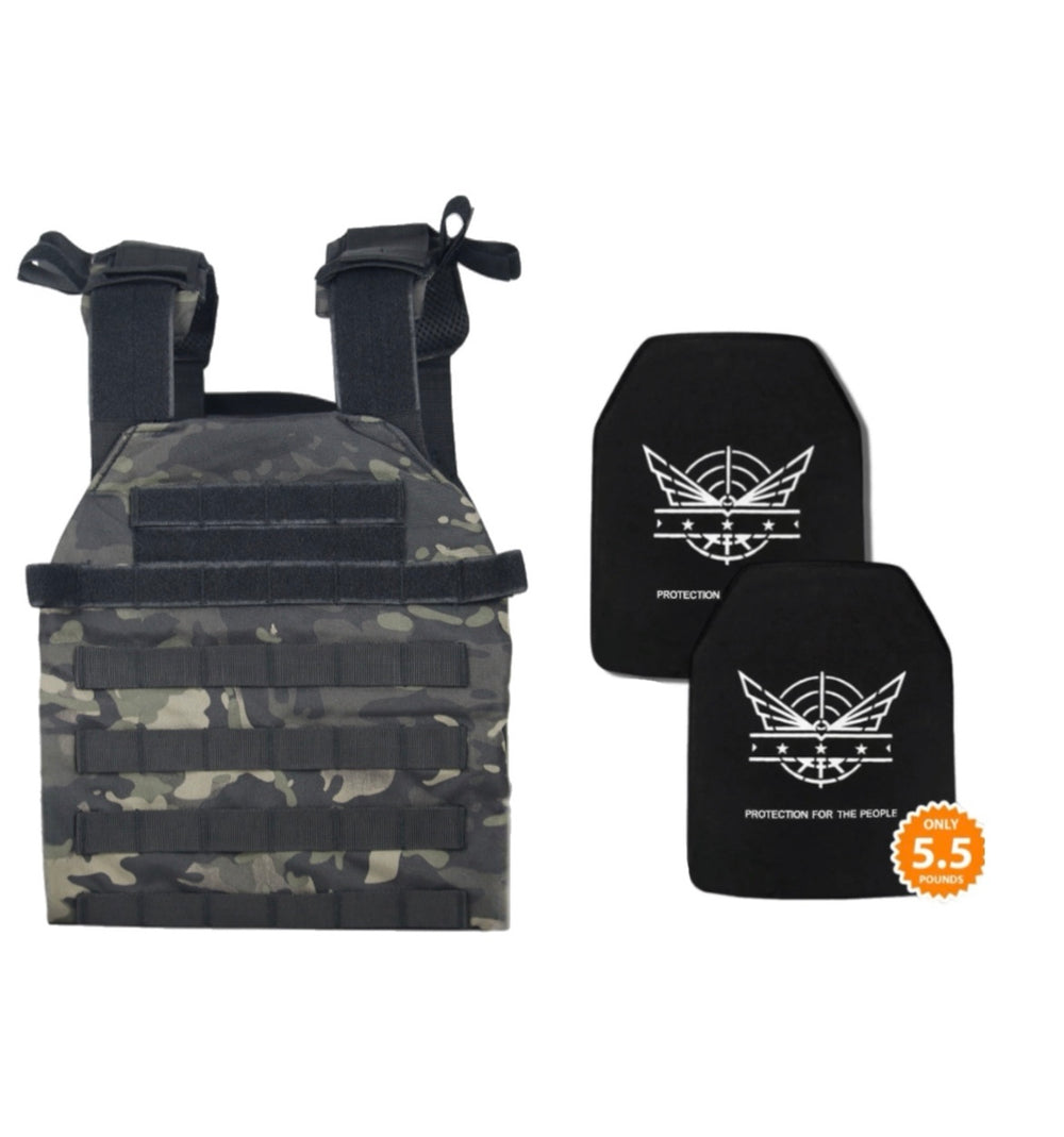 Level IV Silicon Carbide Plates | Black Camo