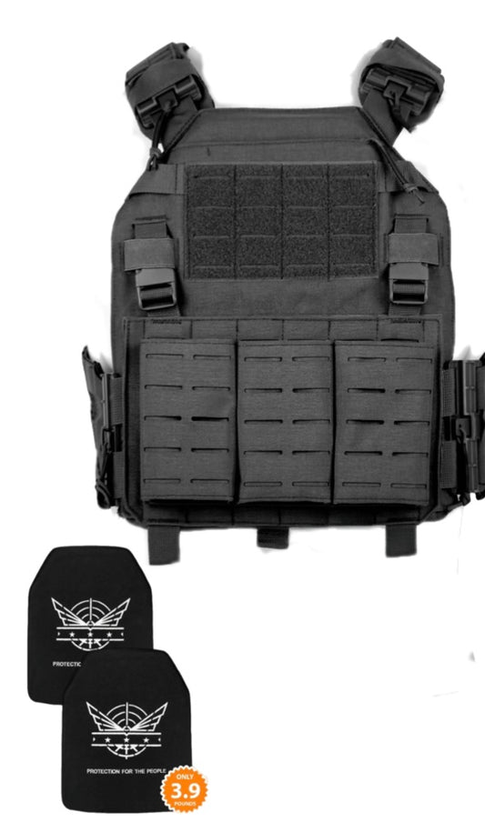 Level III+ set with quick release plate carrier