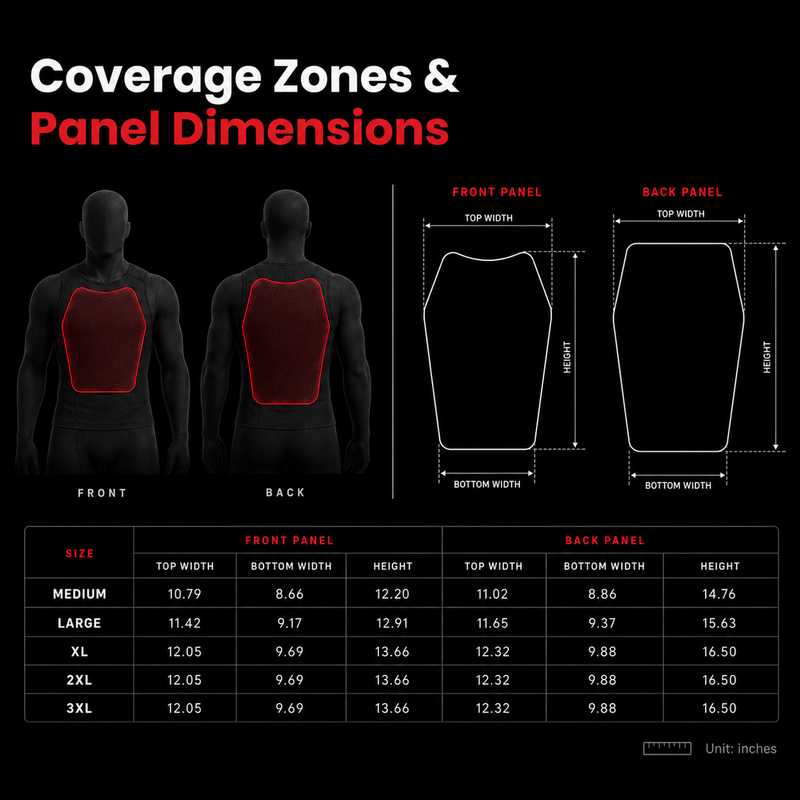 Panel coverage area